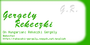 gergely rekeczki business card